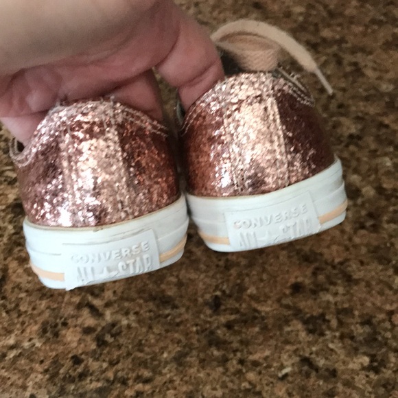 CONVERSE Pink Sparkle Glitter Girls Sneakers | 1 - Picture 5 of 12